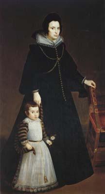 Diego Velazquez Dina Antonia de Ipenarrieta y Galdos et son fils (df02) oil painting picture